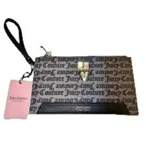 Juicy Couture 'Under Lock & Key' Logo Wristlet